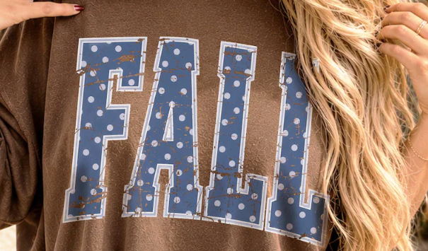 Fall - Blue Polka Dot