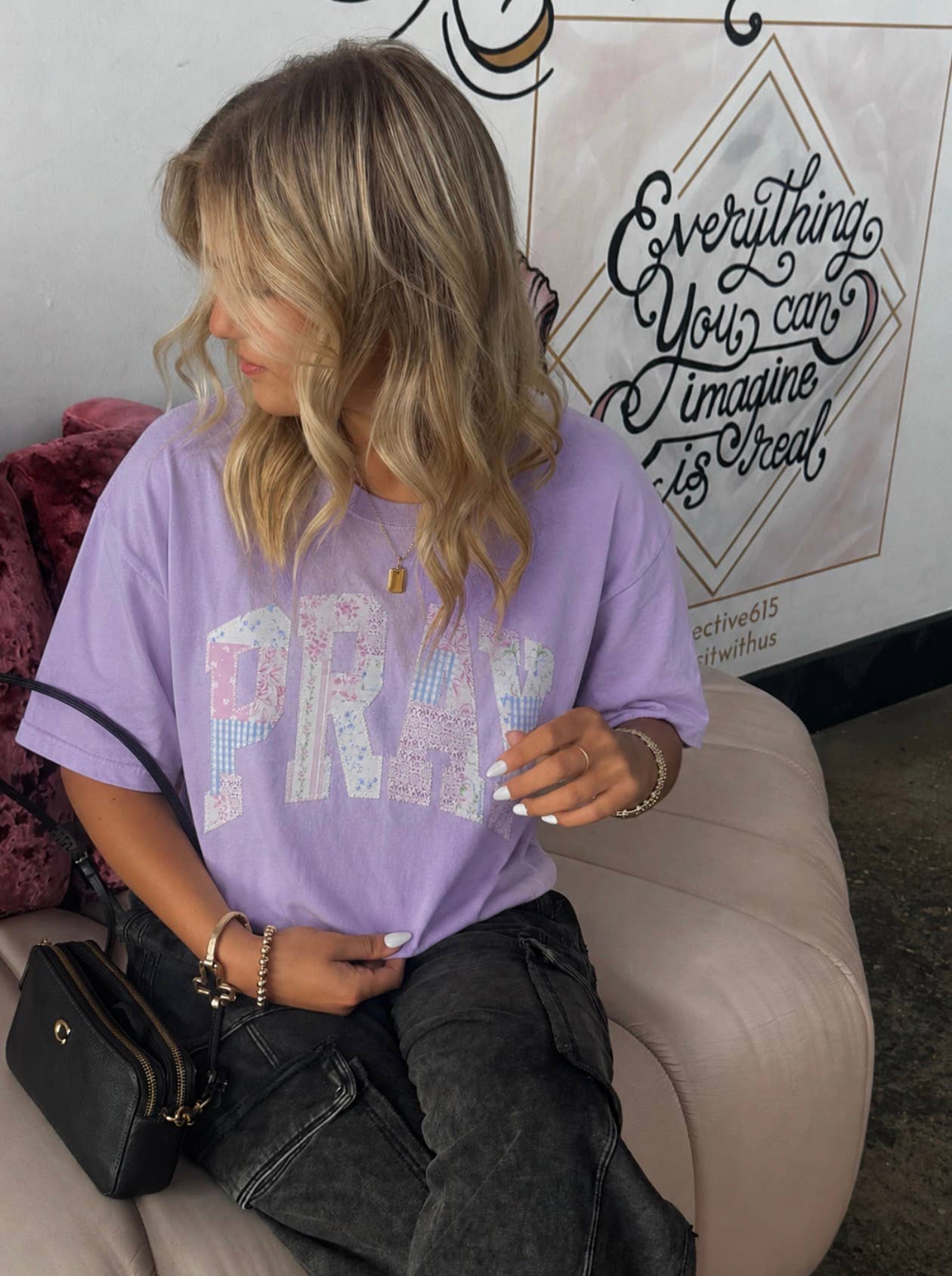 Light Purple Cottage Pray Short Sleeve: 3X