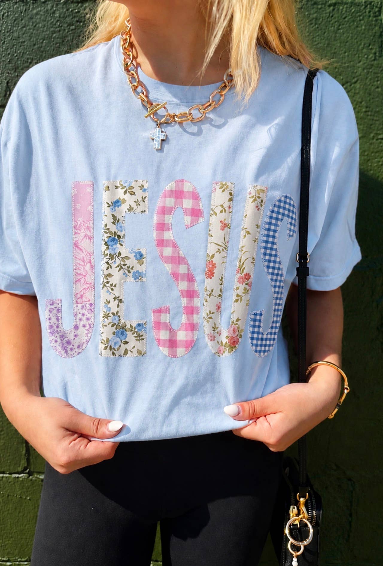 Light Blue Cottage Jesus Short Sleeve: 3X