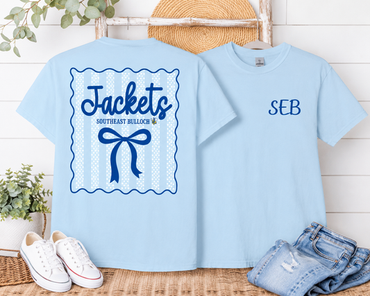 Youth Blue Jackets w/Bow SEB